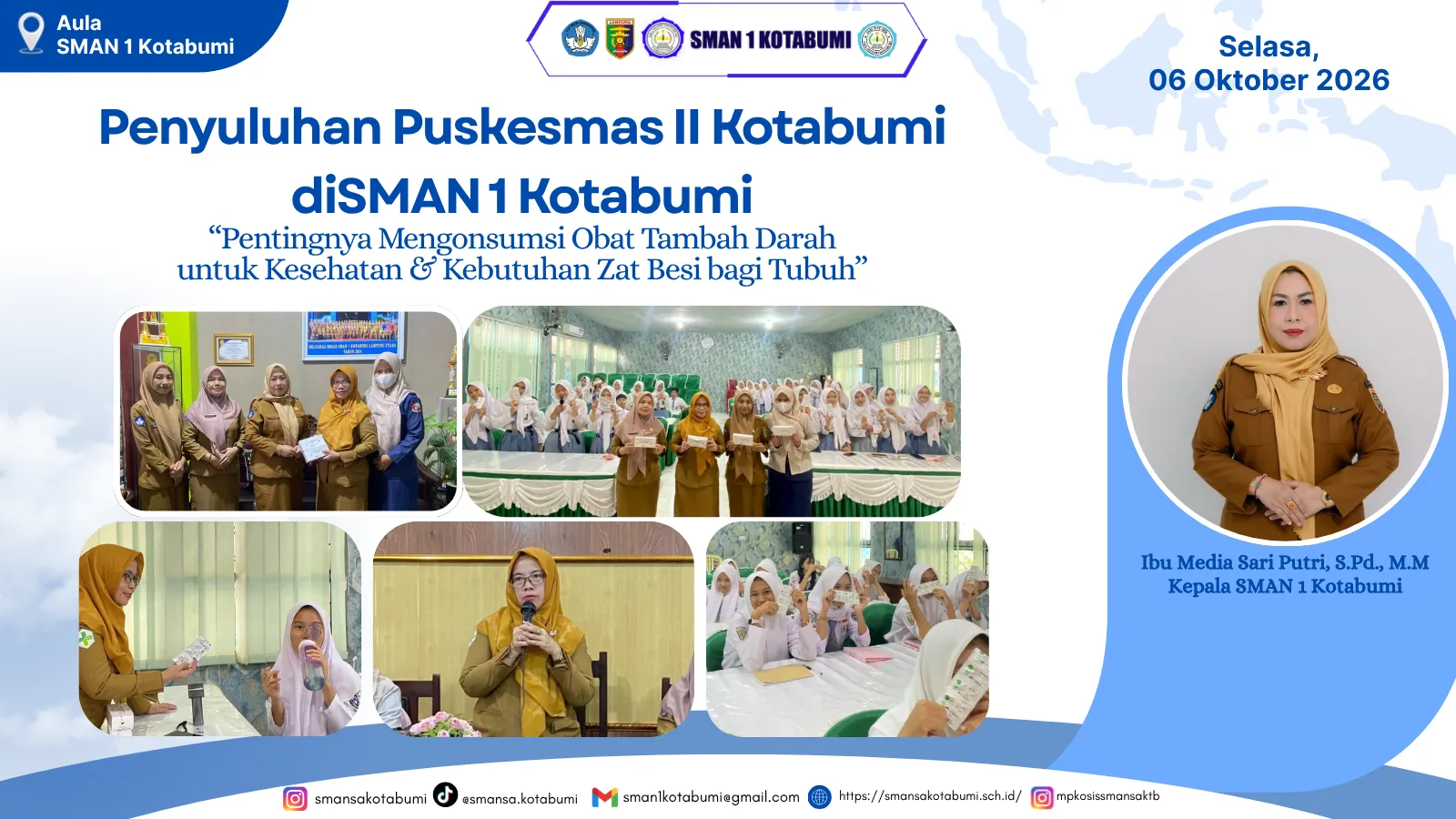 Penyuluhan Puskesmas II di SMAN 1 Kotabumi