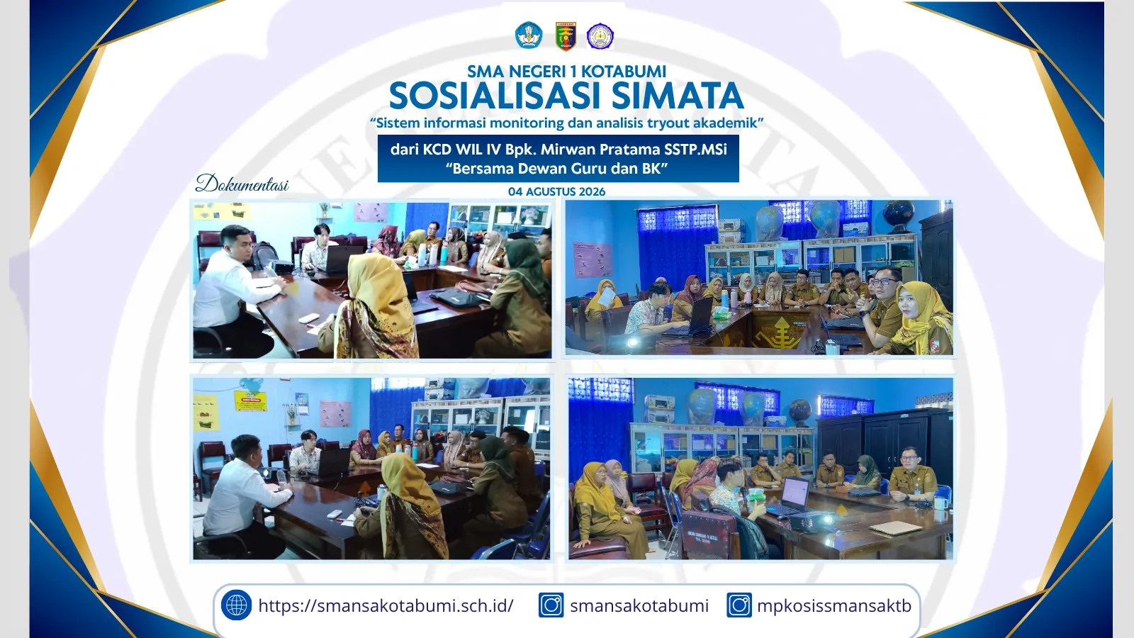 Sosialisasi SIMATA (Sistem Informasi Monitoring dan Analisis tryout Akademik)