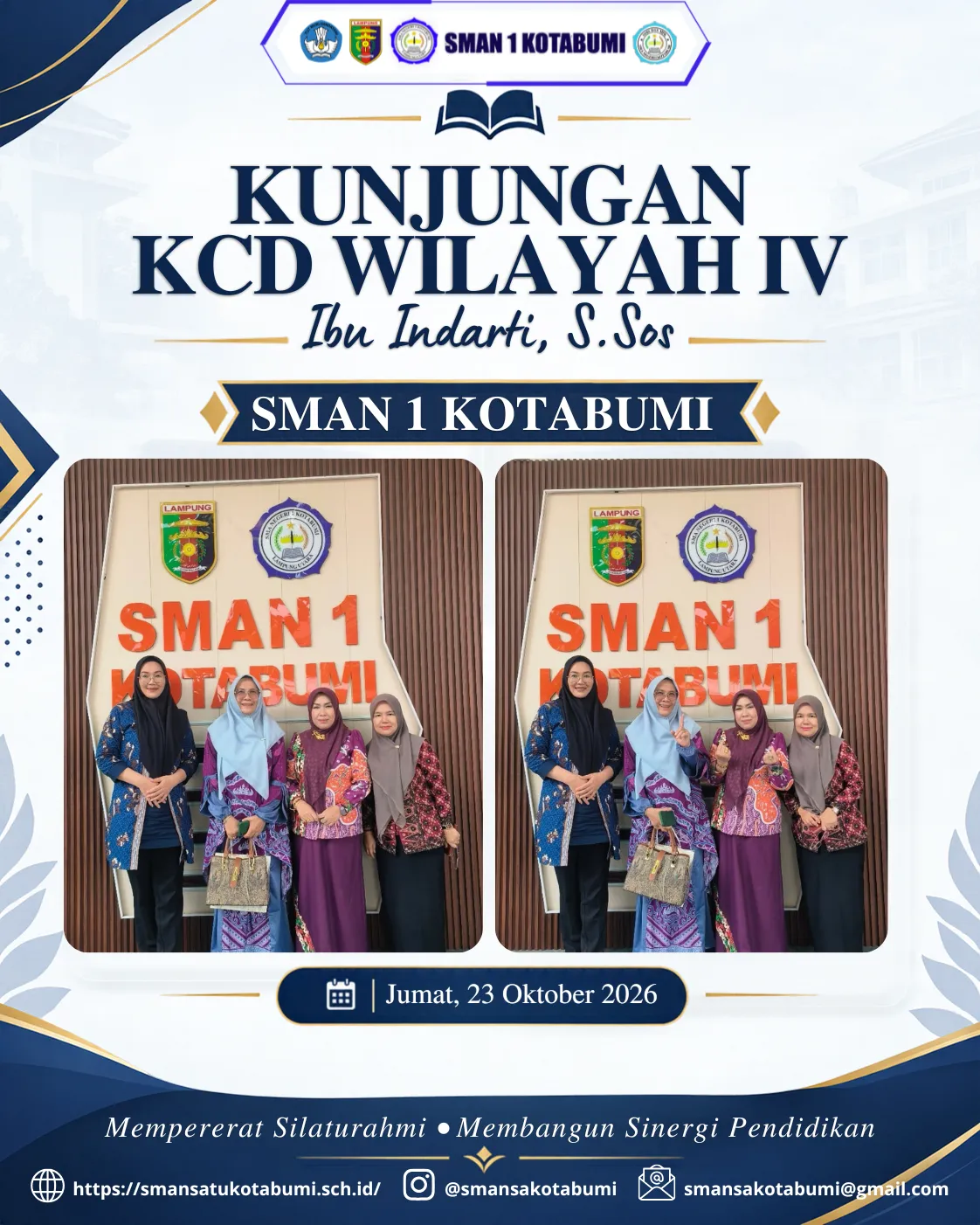 Kunjungan KCD Wilayah IV Ibu Indarti, S.Sos